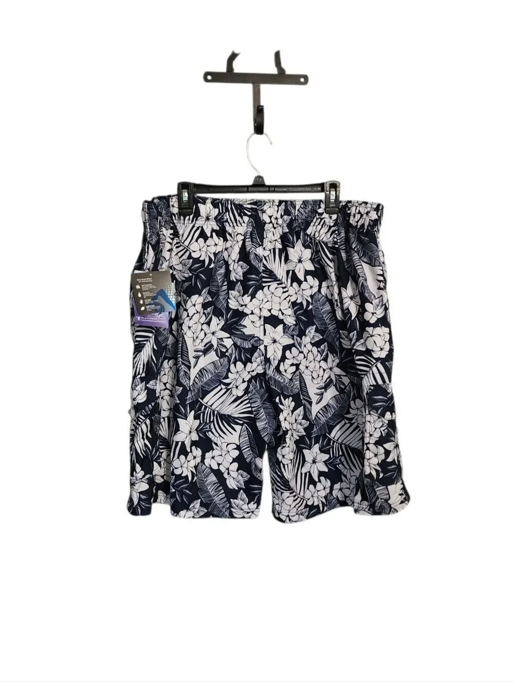 Kanu Surf Swim Trunks Shorts 3X Navy White Floral NWT